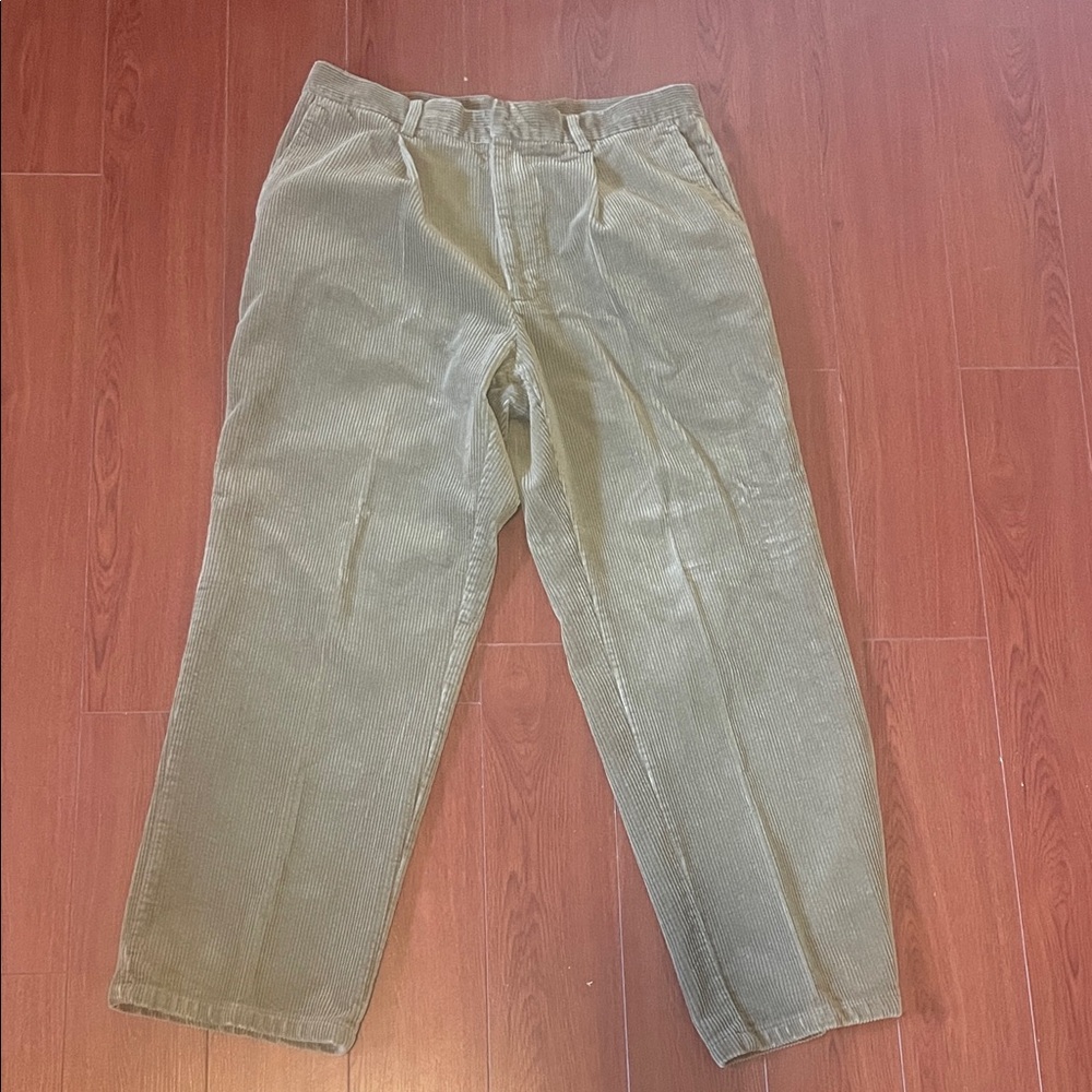 Men's Corduroy Trousers - Sage Green